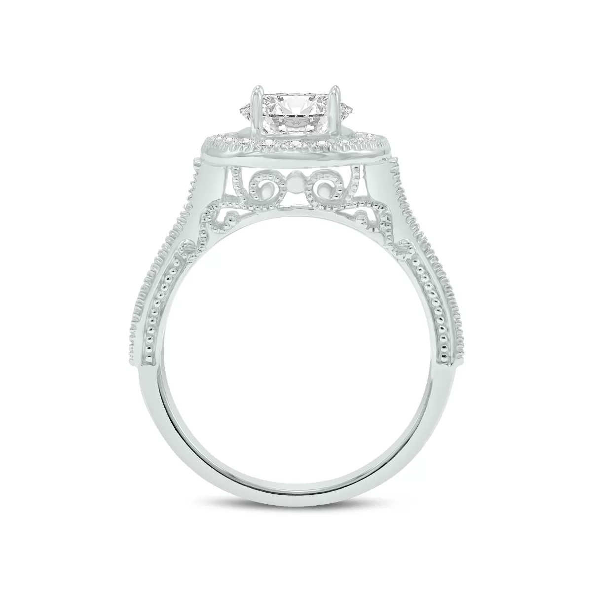 1 3/4 Carat Tw Lab Grown Diamond Bridal Set In 14K White Gold