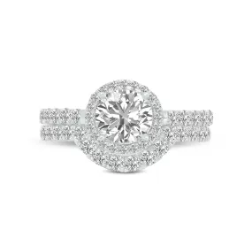 1 3/4 Carat Tw Round Lab Grown Diamond Bridal Set In 14K White Gold