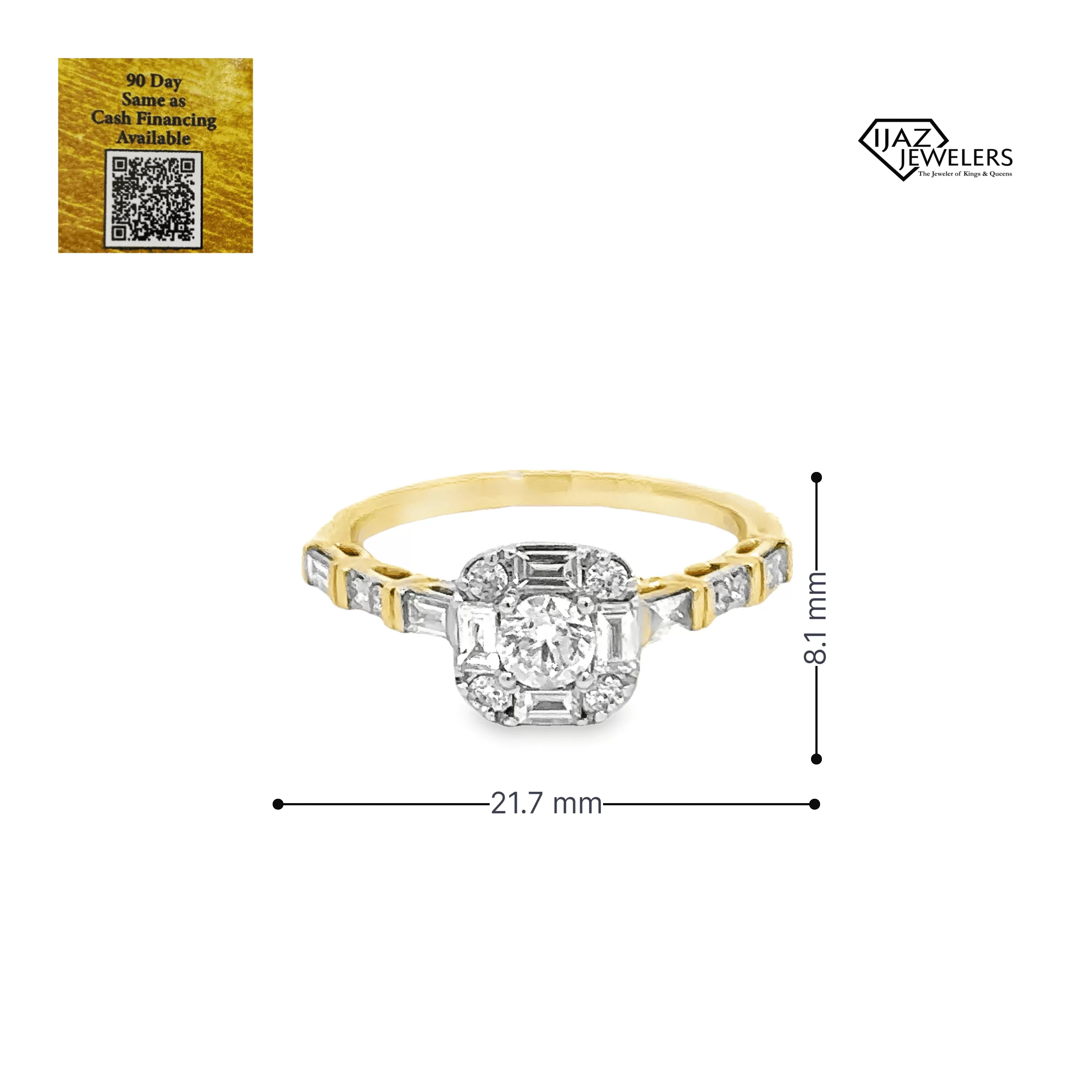 14K Gold 0.90 CTW Diamond Ladies Ring