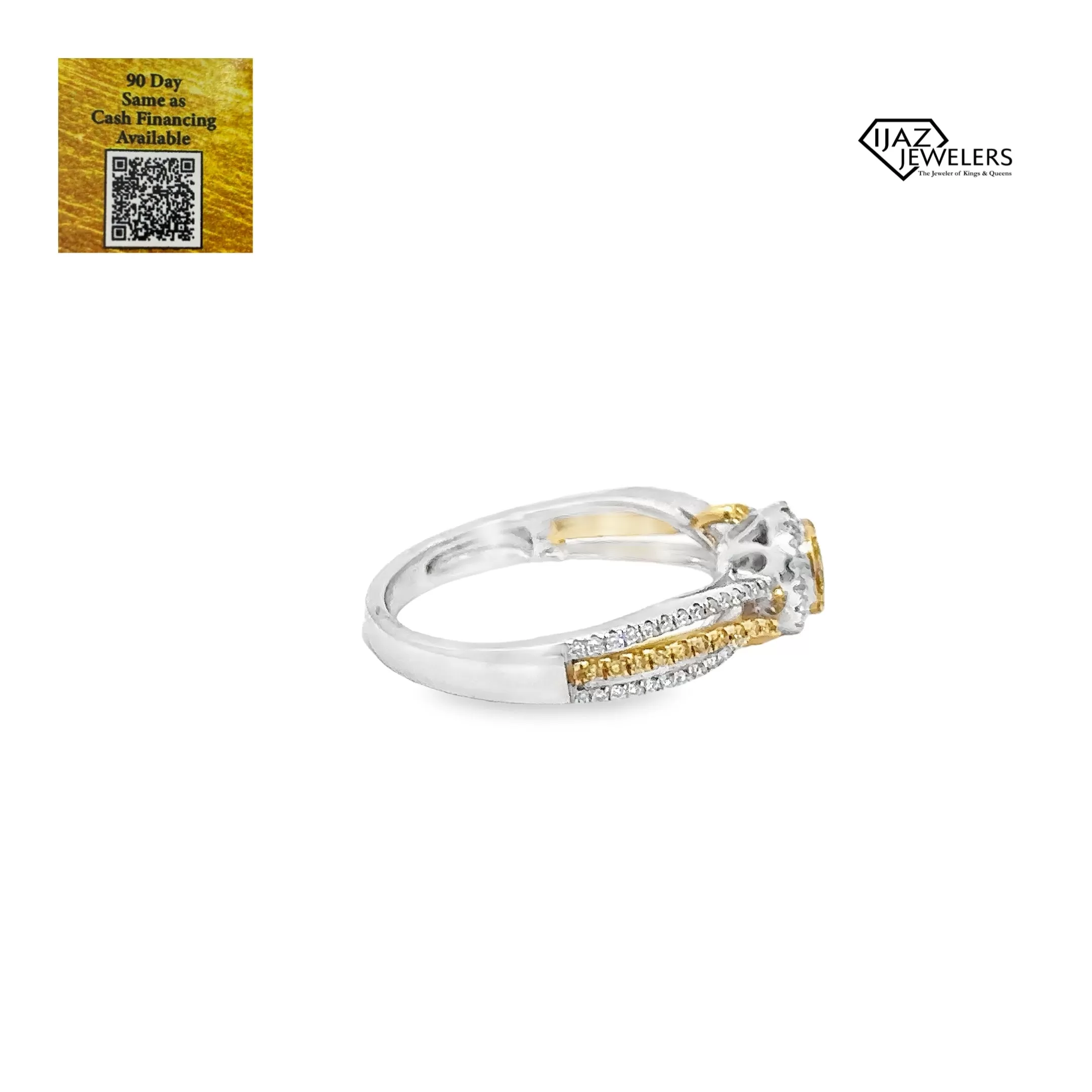 18K Gold Two Tone 0.49 CTW Diamond Ladies Ring