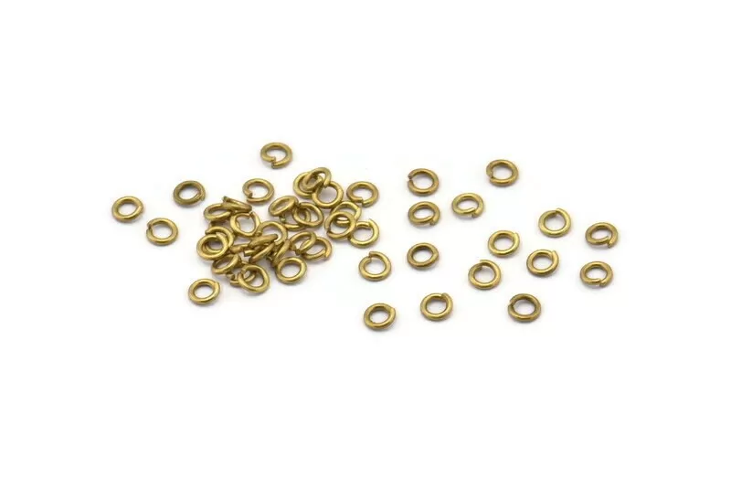 3mm Jump Ring - 500 Raw Brass Jump Rings (3x0.50mm) J001 A0359