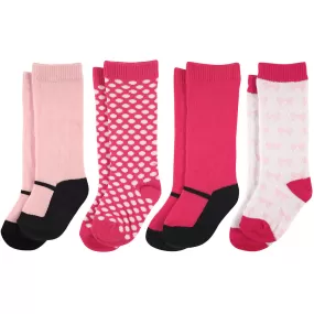 4-Pack Baby Girls' Mary Jane Knee High Socks 24122