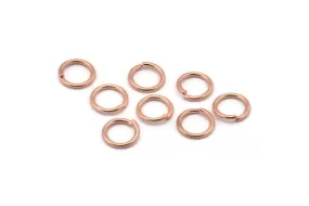 8mm Jump Ring, 100 Rose Gold Tone Brass Jump Rings (8x1mm) A1000