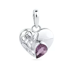 Amethyst Pendant, Silver Amethyst Pendant, Silver Gemstone Pendant