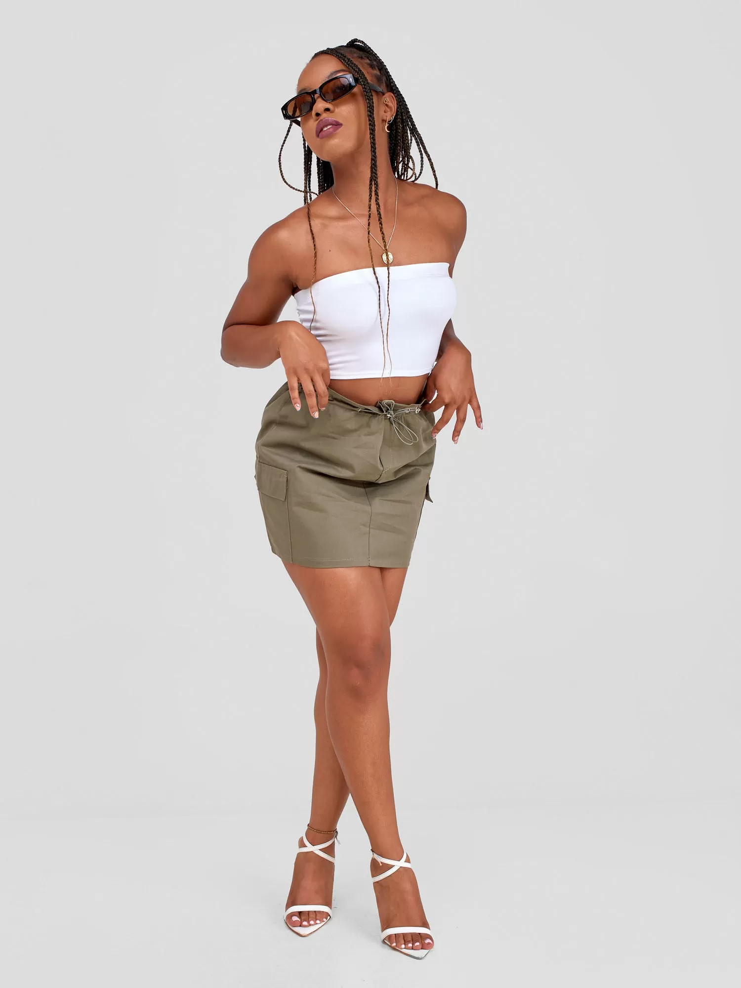 Anika Fiona Cargo Mini Skirt - Green