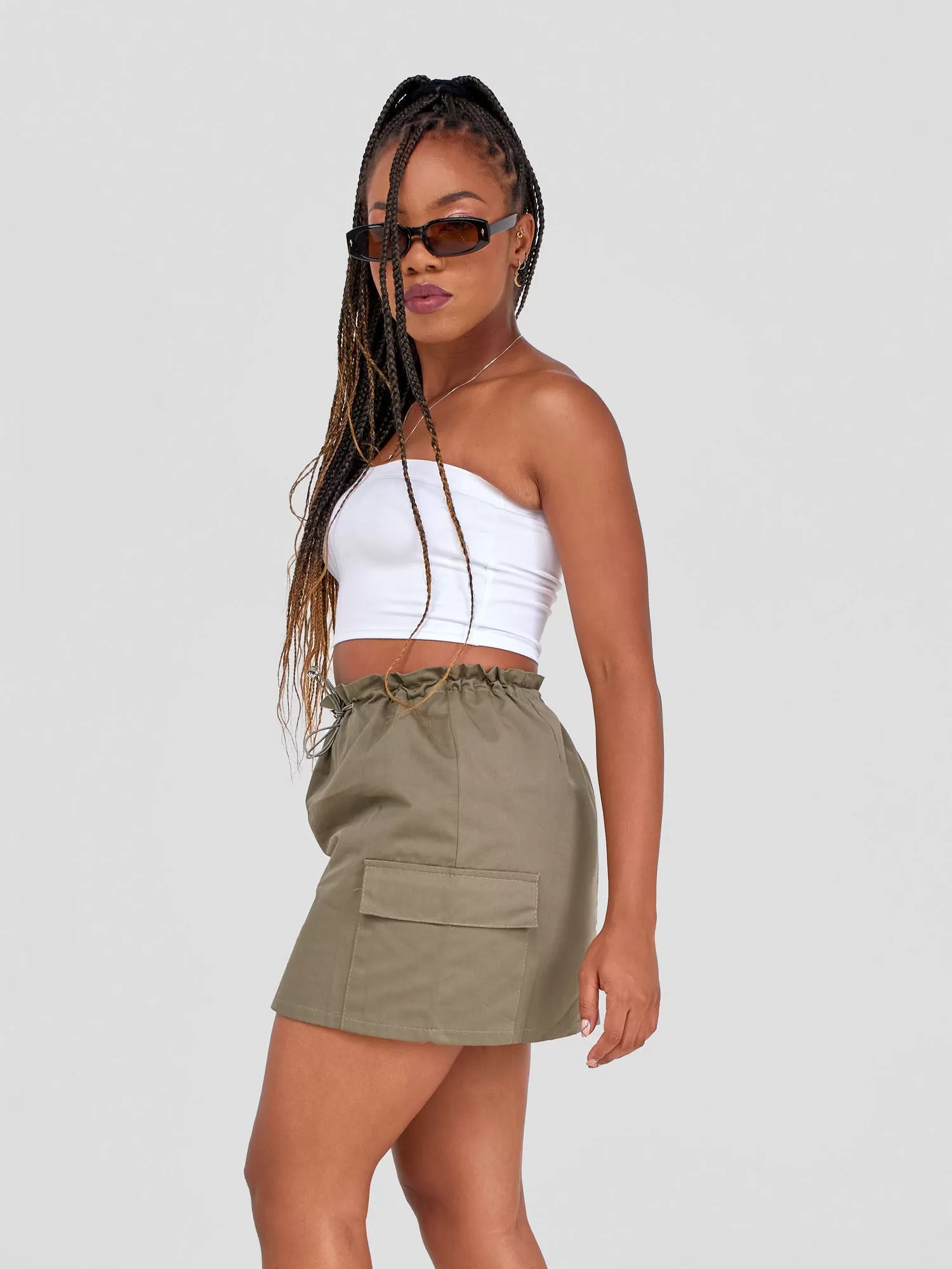 Anika Fiona Cargo Mini Skirt - Green