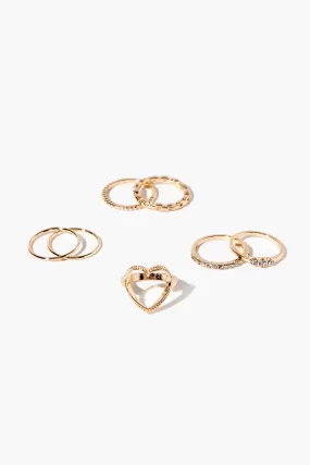 Assorted Heart Ring Set