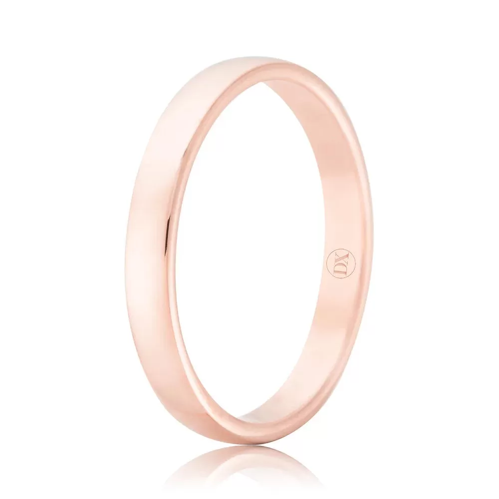 Barrel 2mm - 18ct Rose Gold