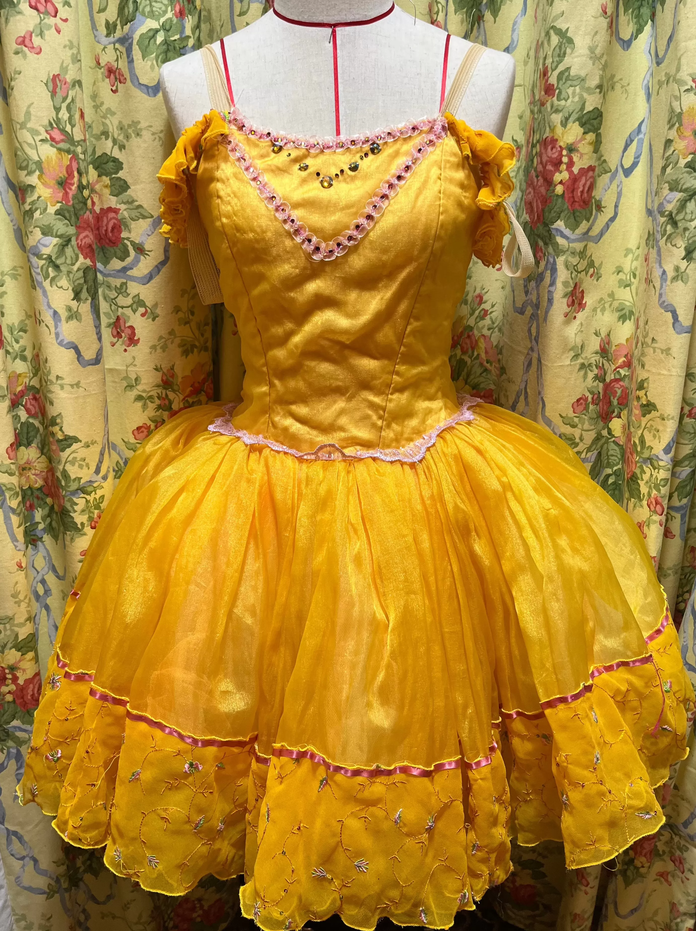 Bell shaped yellow tutu dresses - two styles - Hire only