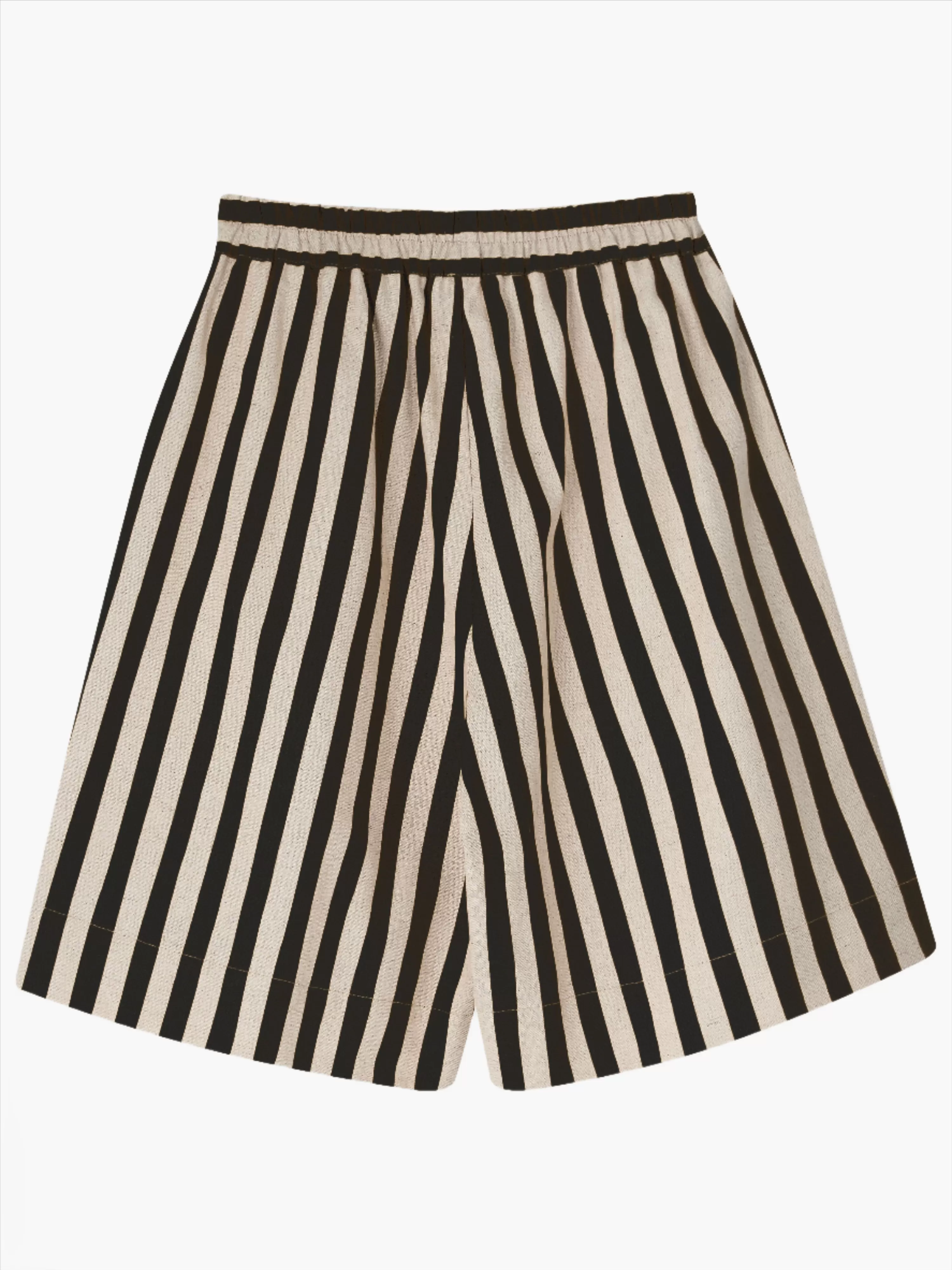 Black Stripe Wide Leg Shorts