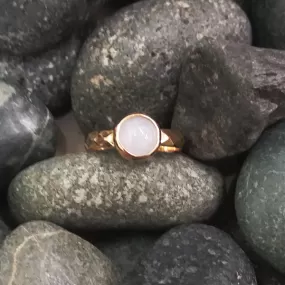 Blue Lace Agate Maxi Hammered Ring