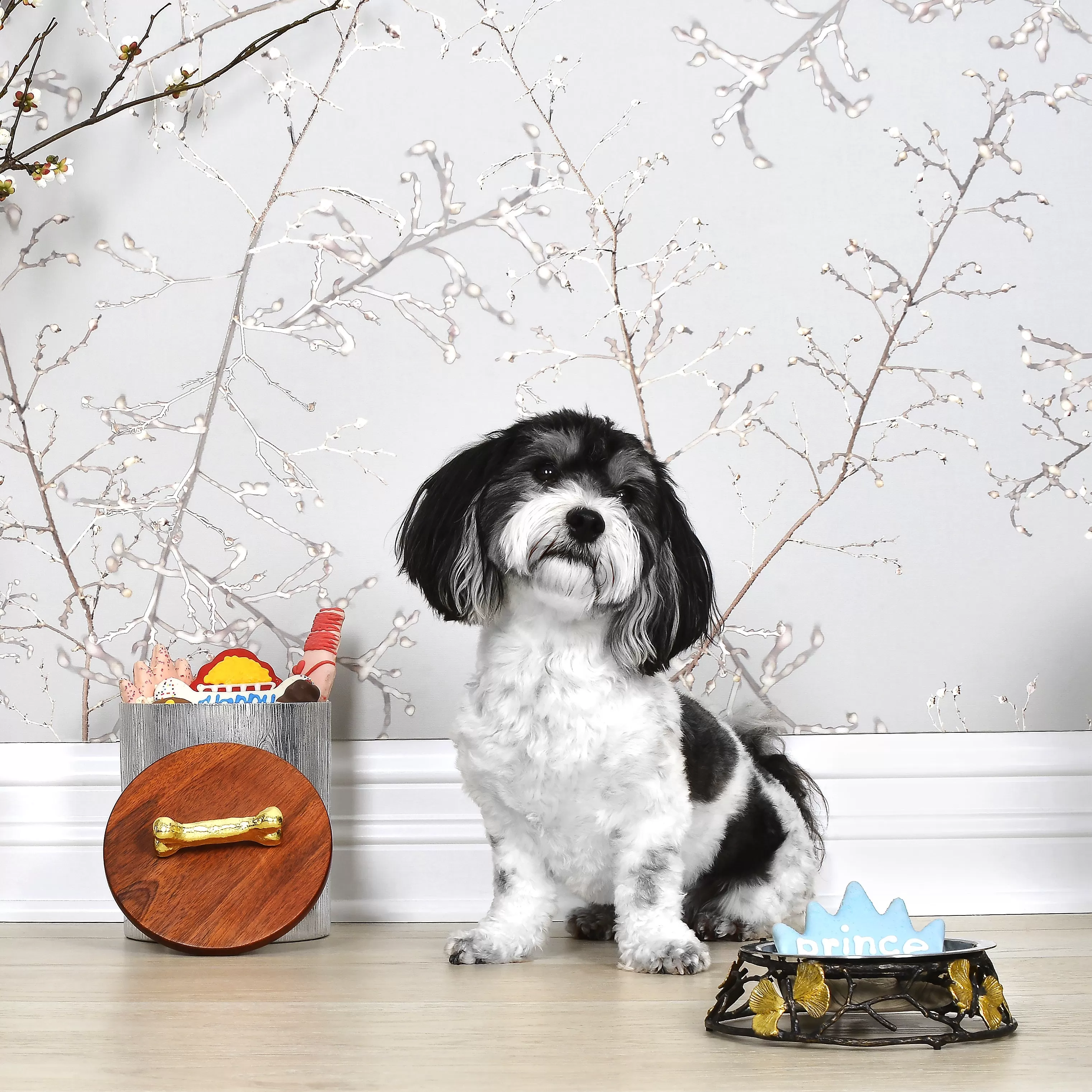 Butterfly Ginkgo Dog Bowl