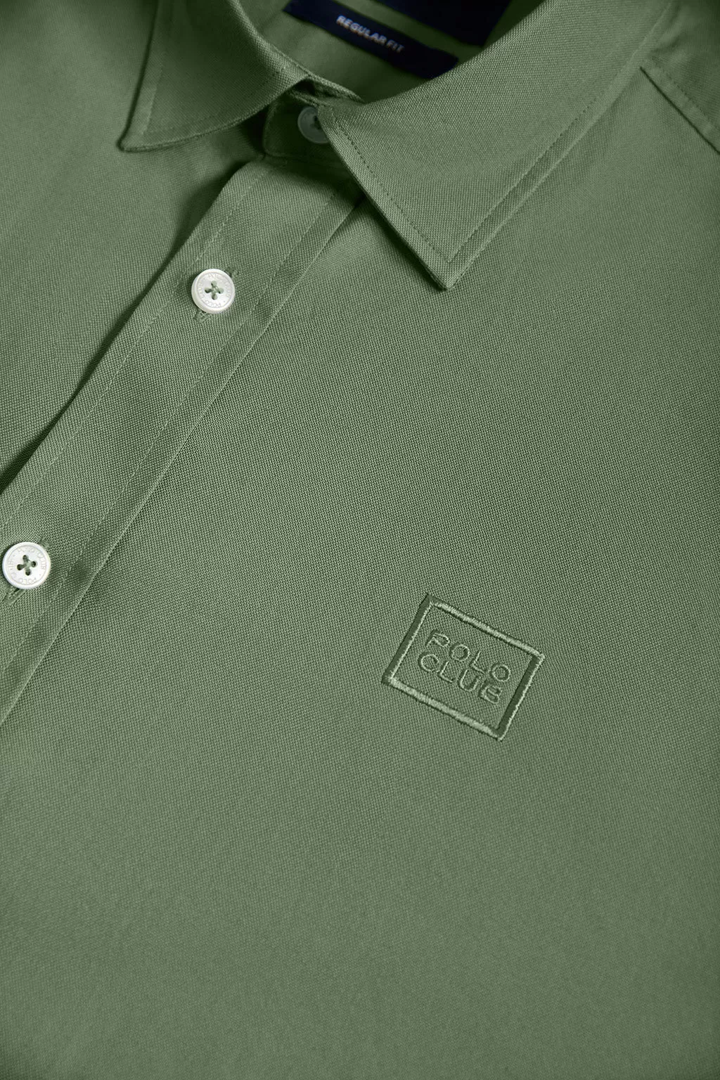 Camisa verde Oxford con logo Polo Club