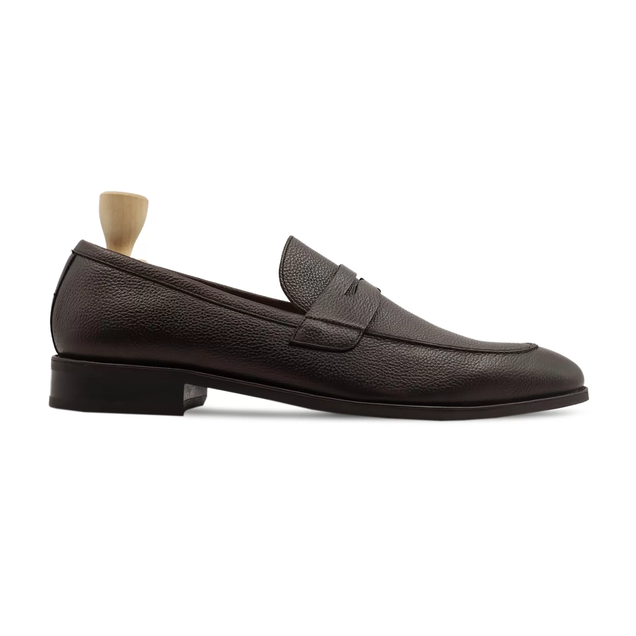 Campania - Men's Dark Brown Pebble Grain Loafer