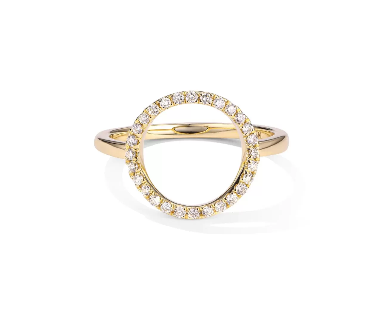 Circle Ring with Natural Diamonds