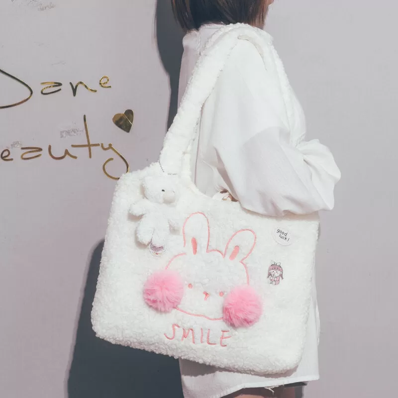 CUTE bear lamb high-capacity student Tote Bag shoulder bag BY9020