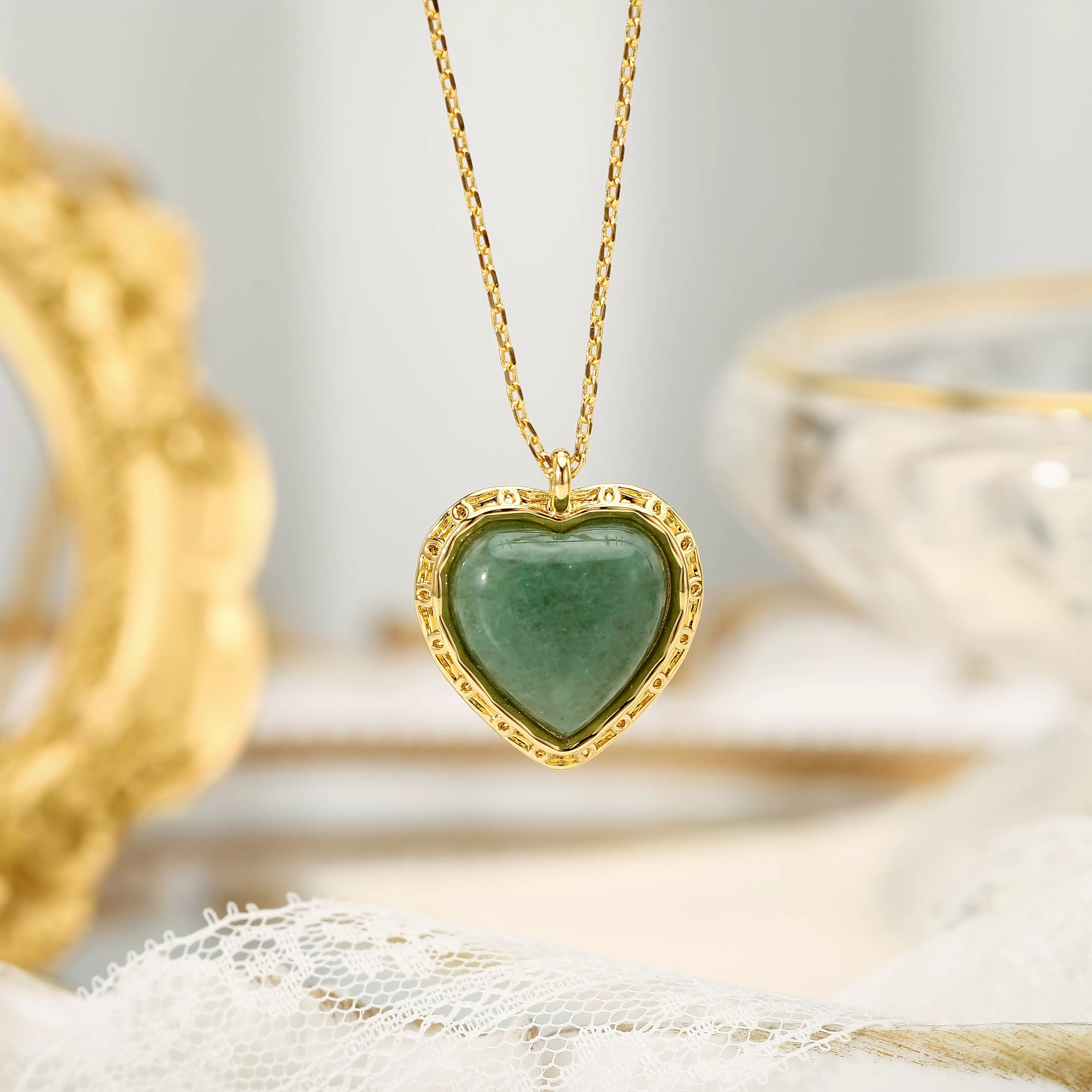 Emerald Heart Necklace