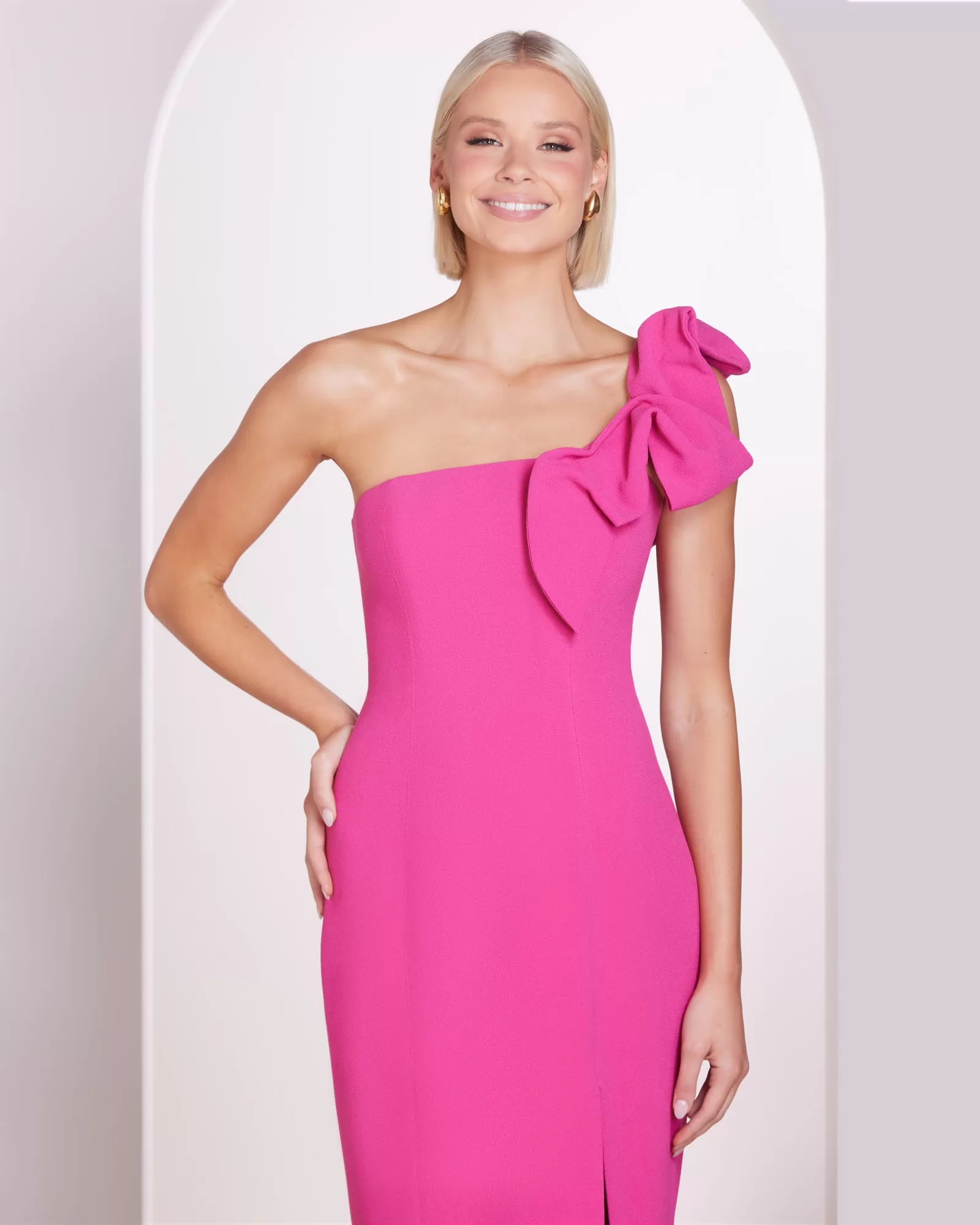 Emilie One Shoulder Midi Dress