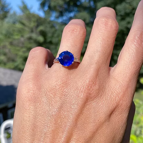 Estate Bulgari Sapphire & Diamond Ring