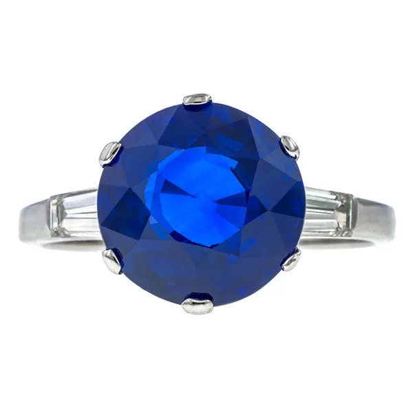 Estate Bulgari Sapphire & Diamond Ring