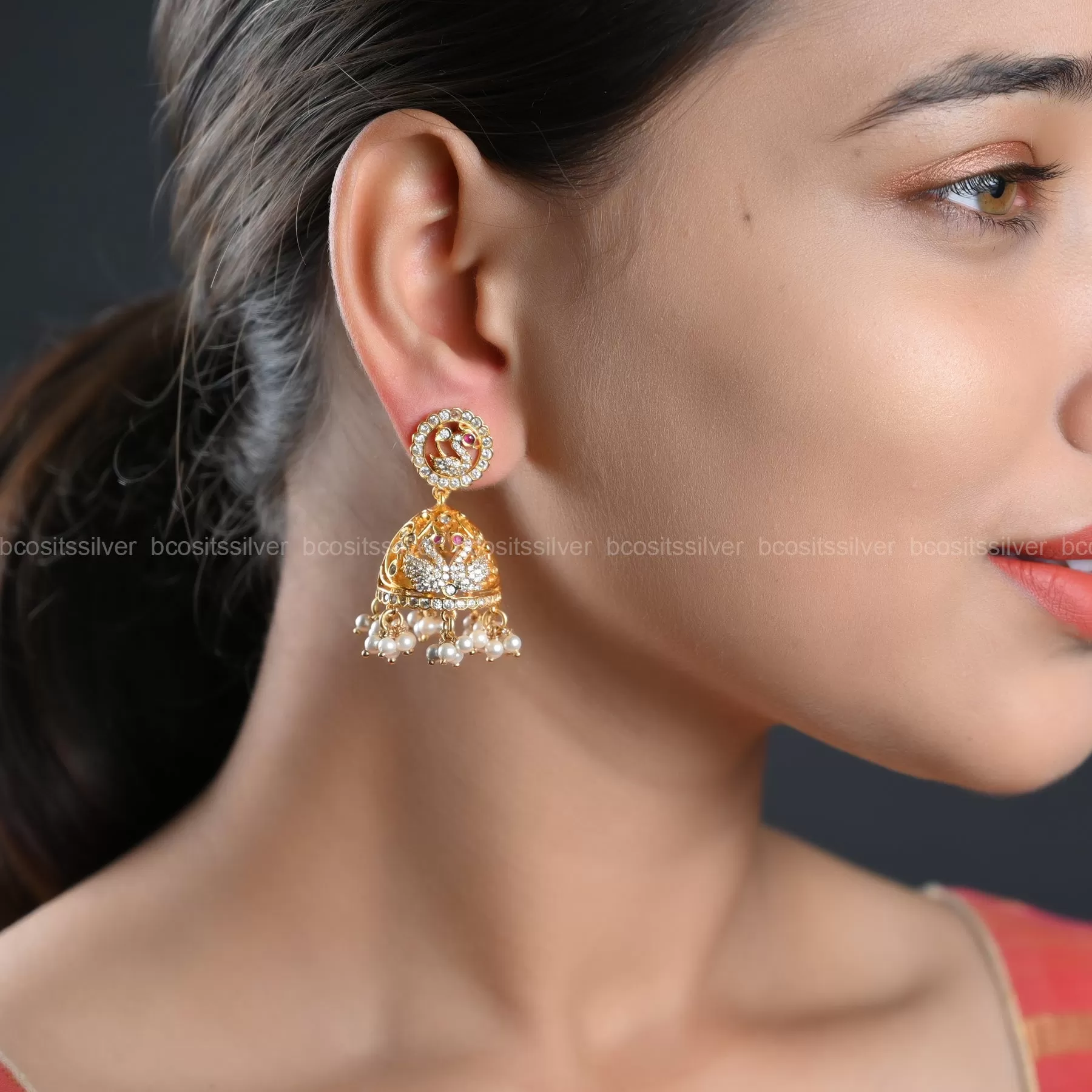 Gold Plated Jhumka - 1054