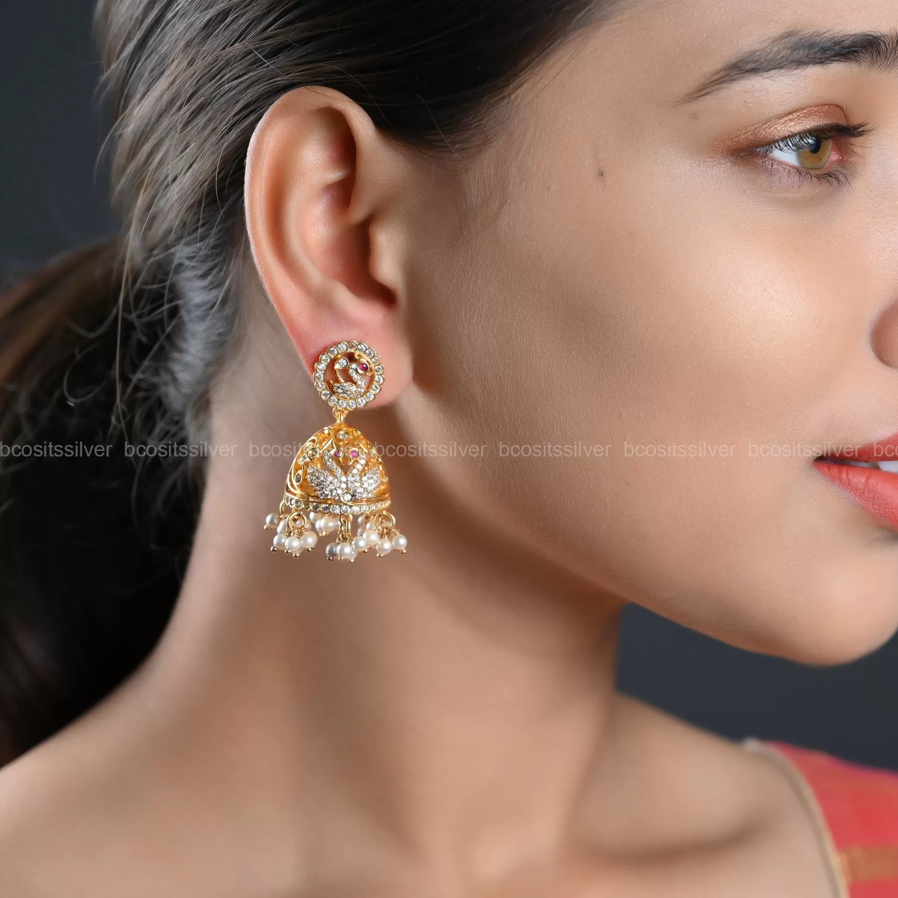 Gold Plated Jhumka - 1054