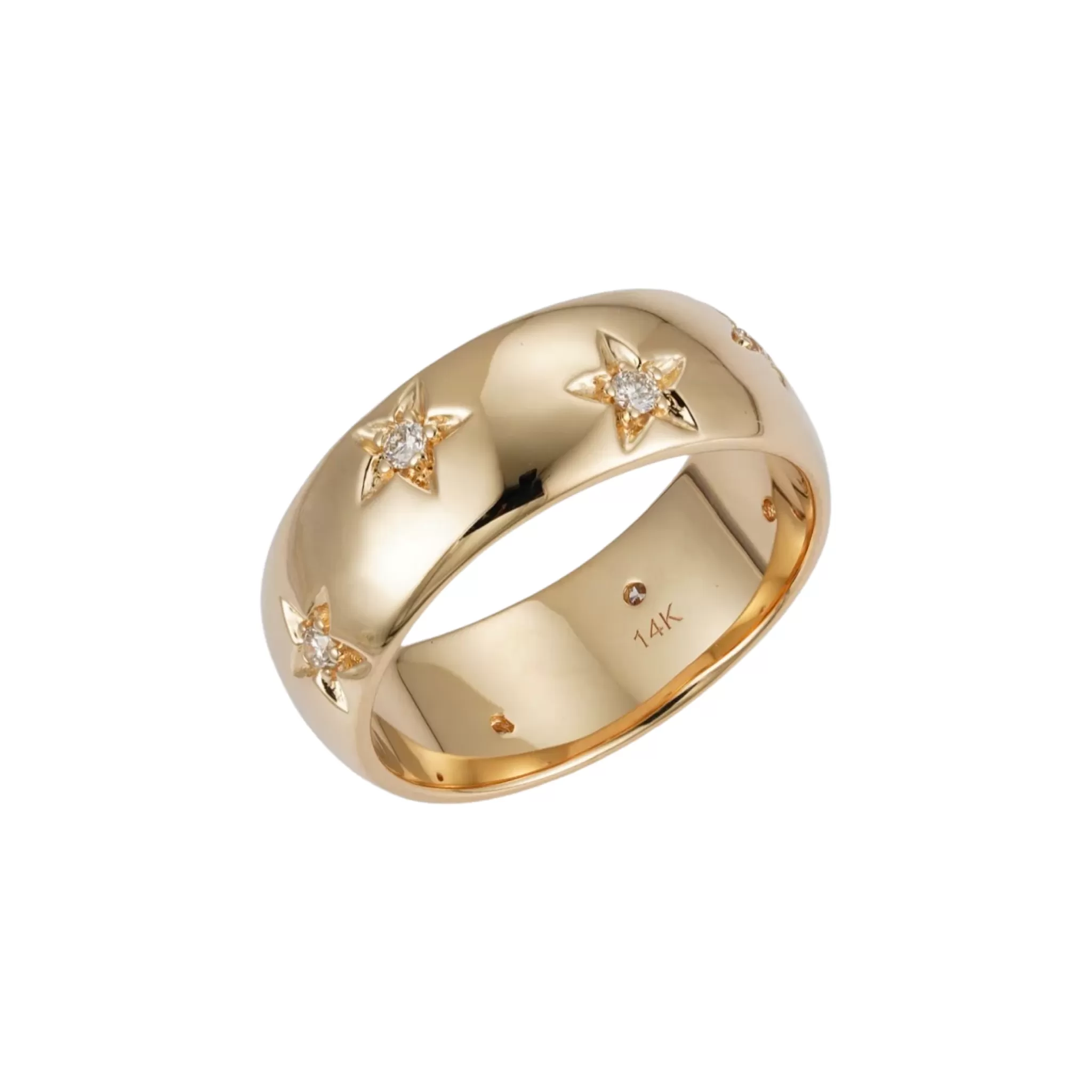 Gold Star Diamond Ring