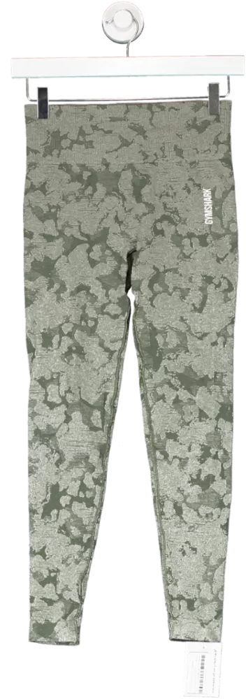 gymshark Green Adapt Camo Seamless Leggings UK S