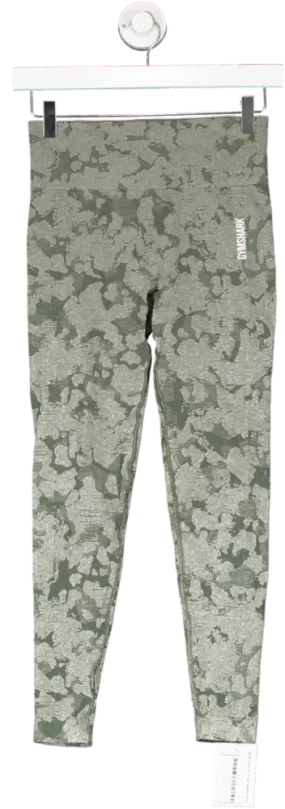 gymshark Green Adapt Camo Seamless Leggings UK S