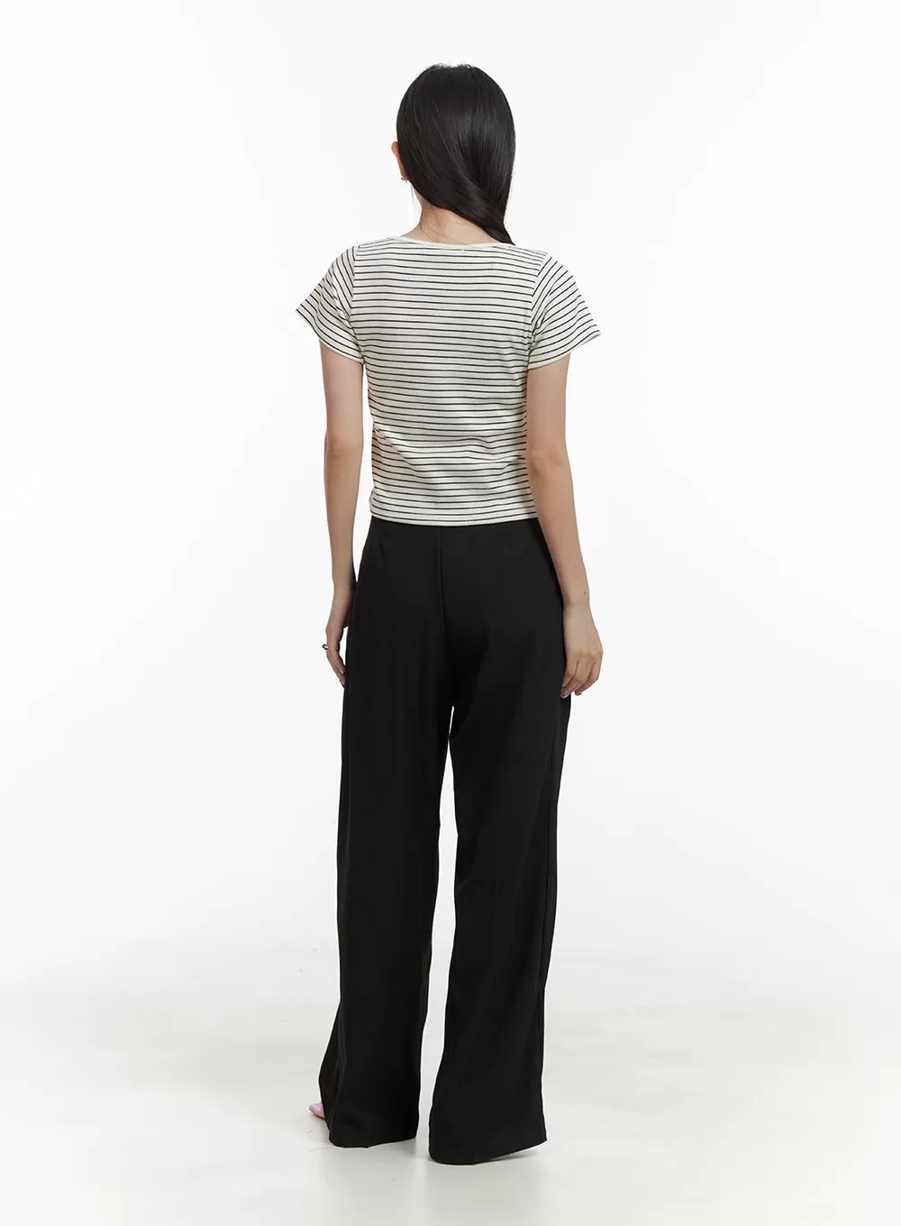 High-Waist Wide Fit Trousers OA415