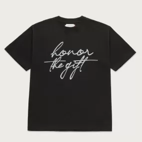 HTG SCRIPT TEE BLACK