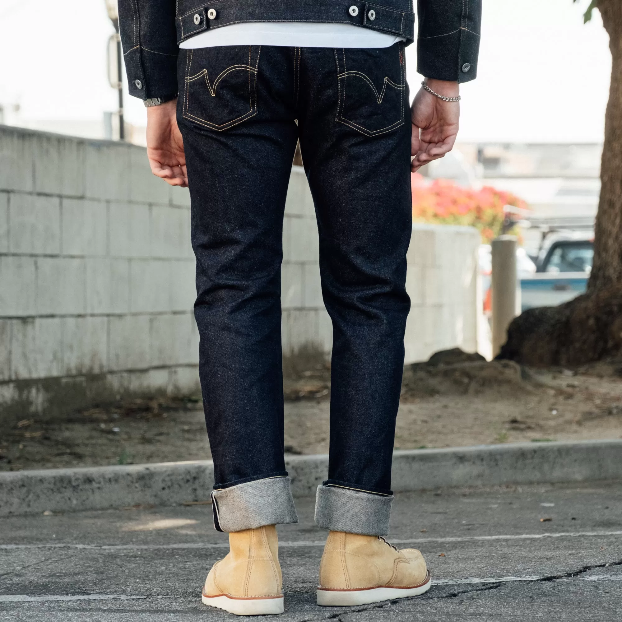 Iron Heart IH-555SBR-14 14oz Broken Twill Selvedge Denim Super Slim Jeans Indigo FINAL SALE