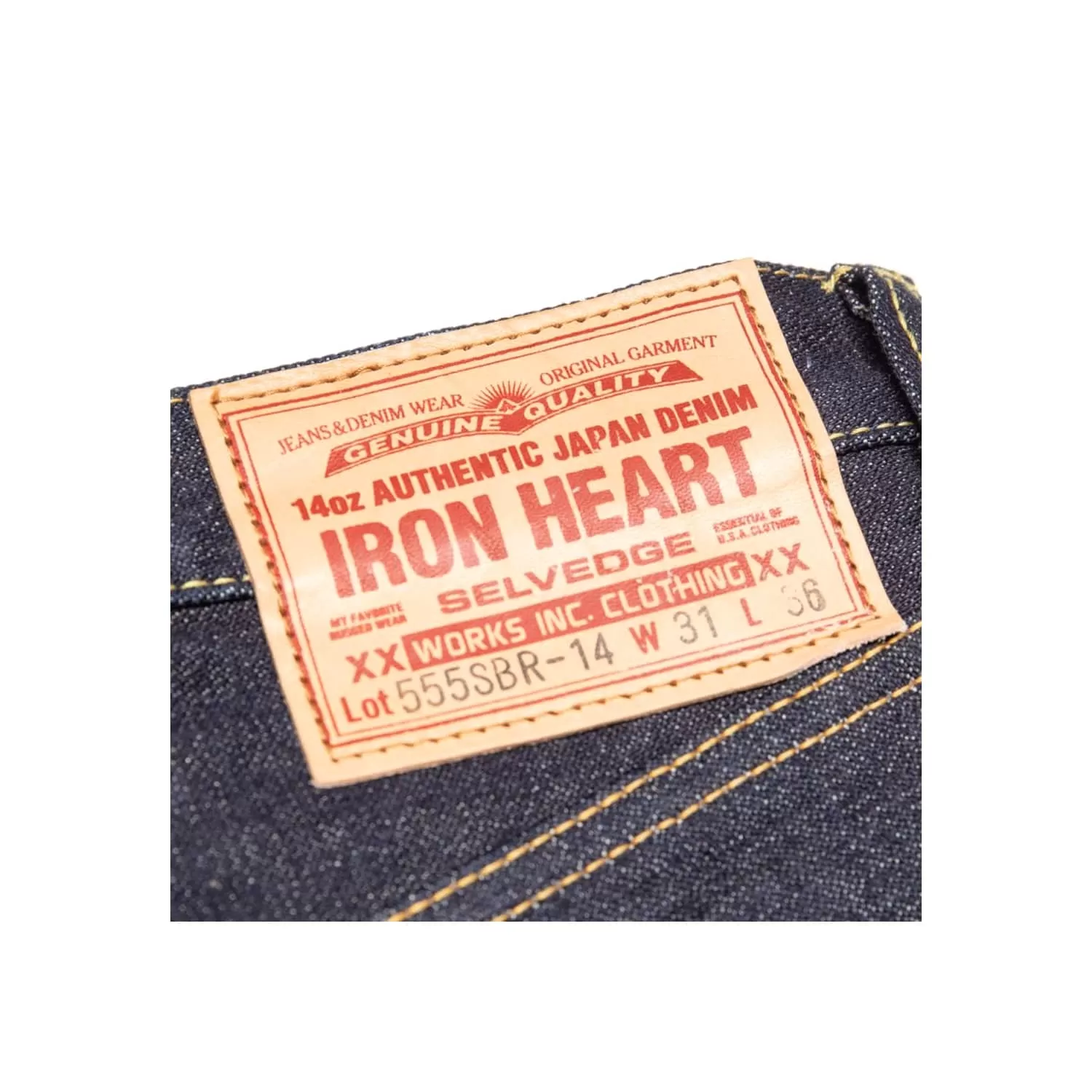 Iron Heart IH-555SBR-14 14oz Broken Twill Selvedge Denim Super Slim Jeans Indigo FINAL SALE