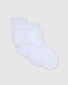 Knee High 2 Pack White