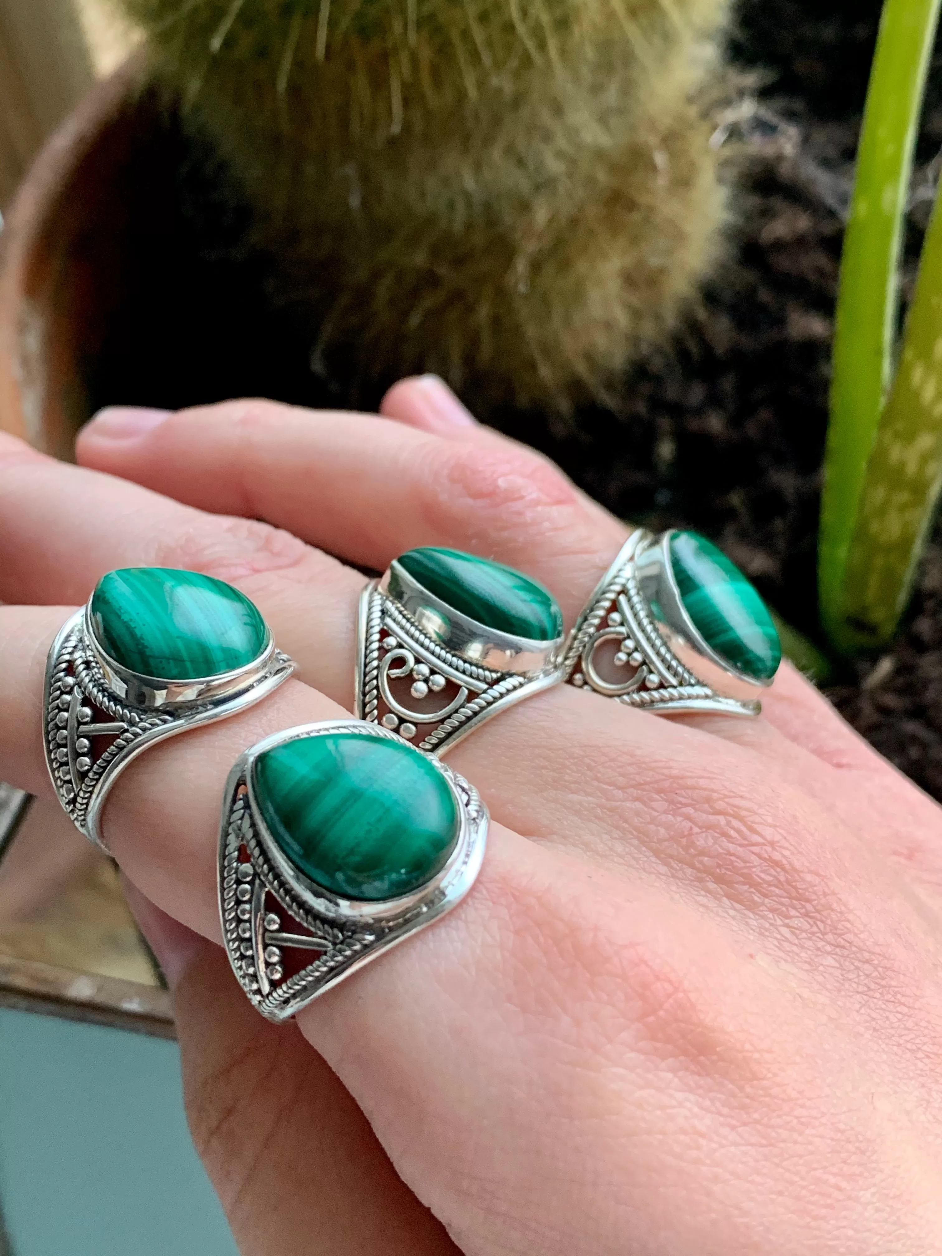 Malachite Mixed Caleb Rings