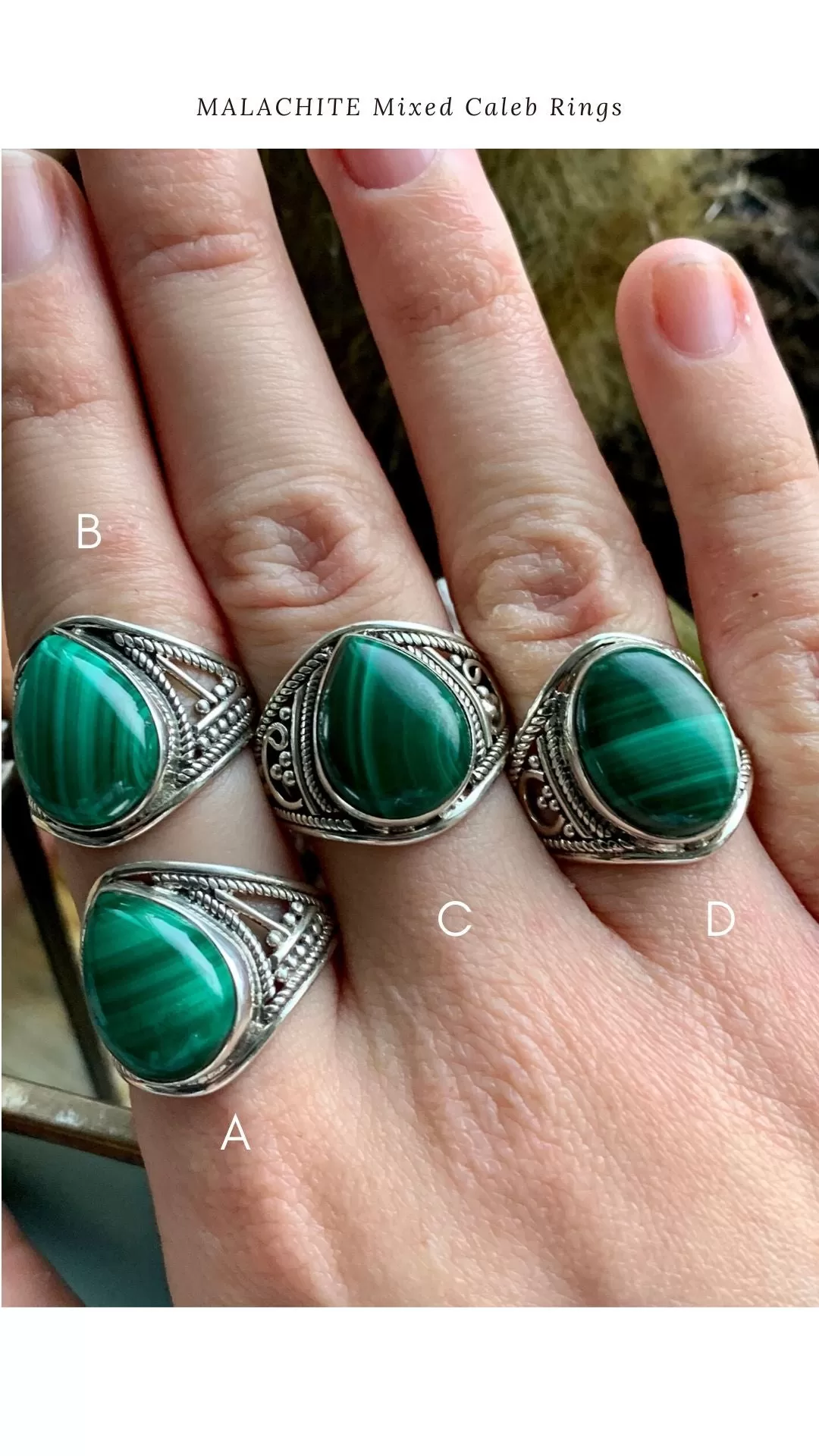 Malachite Mixed Caleb Rings