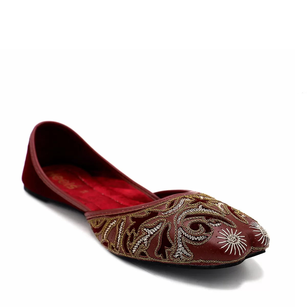 Maroon Ethnic Khussa 094099