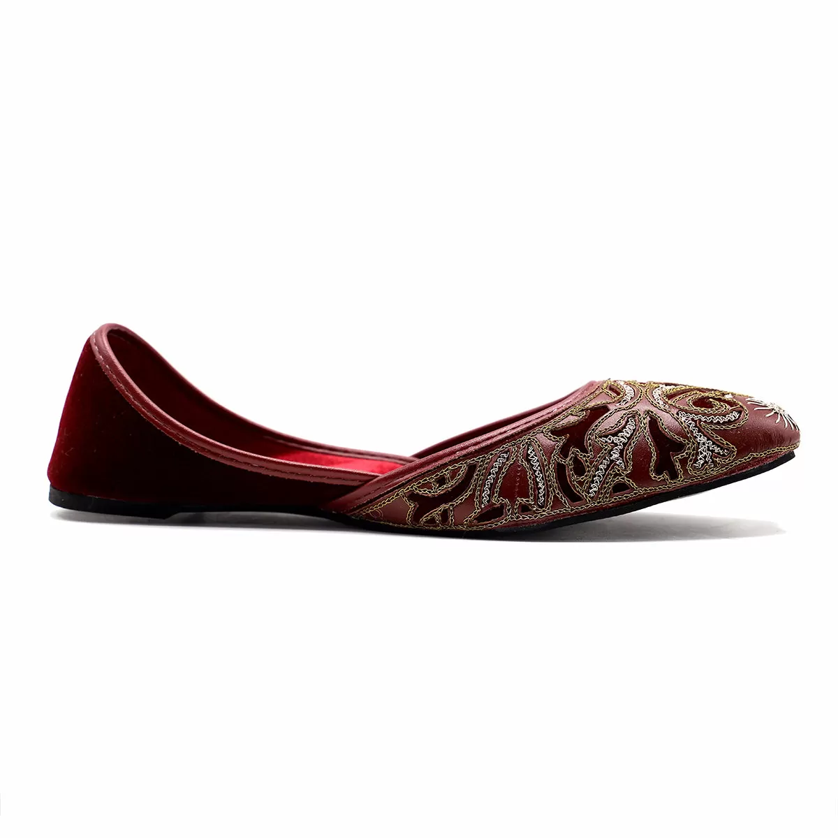 Maroon Ethnic Khussa 094099