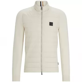 Medesimo Knitted Cotton Regular Fit Hybrid Jacket Open White - W23