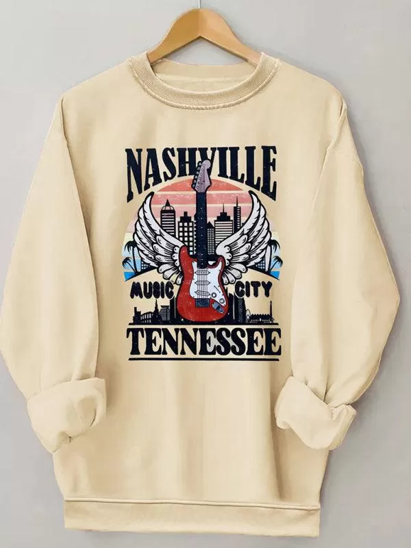 Nashville Printed Women Sweatshirt