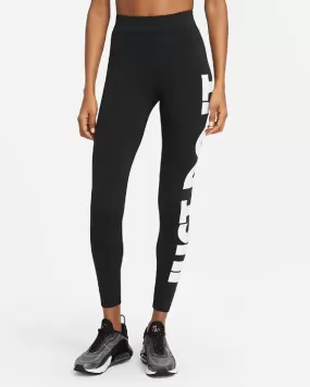 Nike women's sports trousers with high-waisted leggings CZ8534-010 black