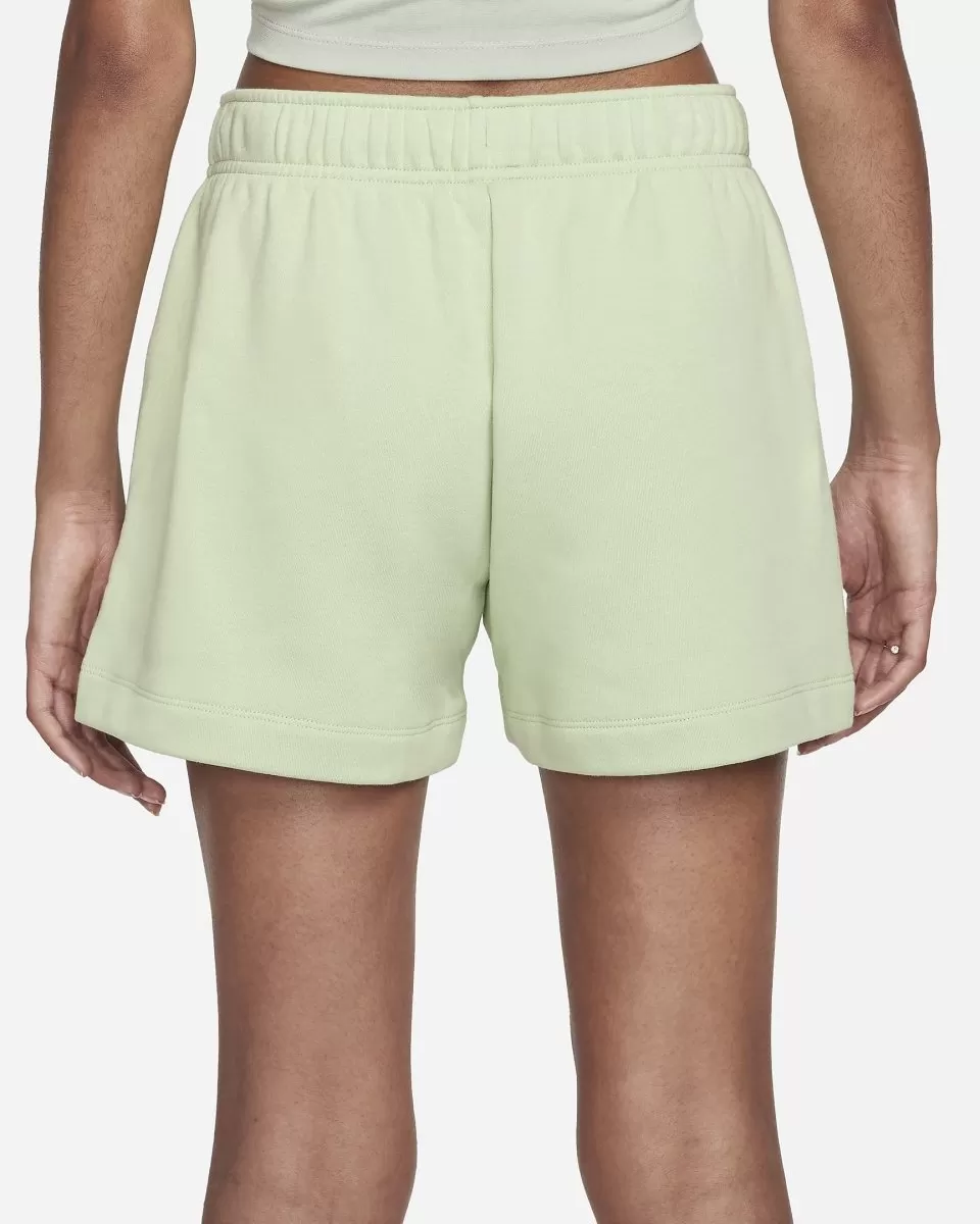 NIKE WOMEN'S SPORTSWEAR CLUB FLEECE GREEN MID-RISE SHORTS