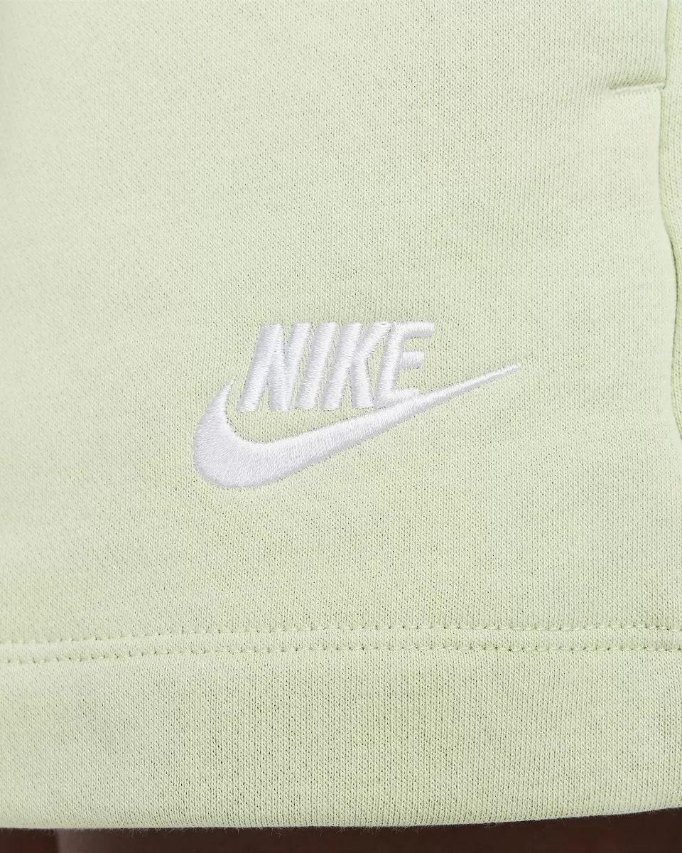 NIKE WOMEN'S SPORTSWEAR CLUB FLEECE GREEN MID-RISE SHORTS