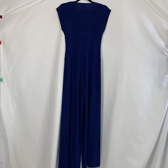 Norma KamaliDeep Blue V-Neck Vintage Jumpsuit