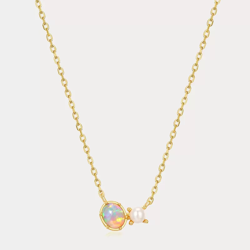 Opal Pearl Necklace