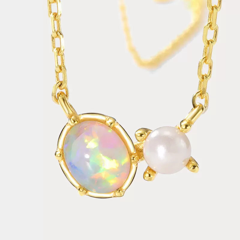 Opal Pearl Necklace