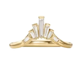 ORDER ONLY: Tapered Baguette Diamond Nesting Curved Ring