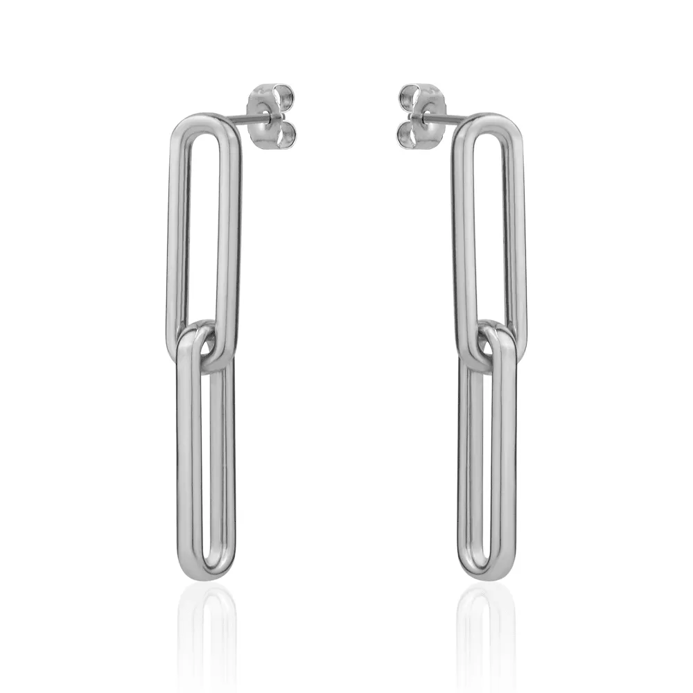 Paperclip Link Earrings