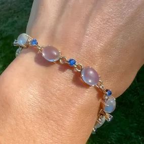 Retro Moonstone & Sapphire Bracelet