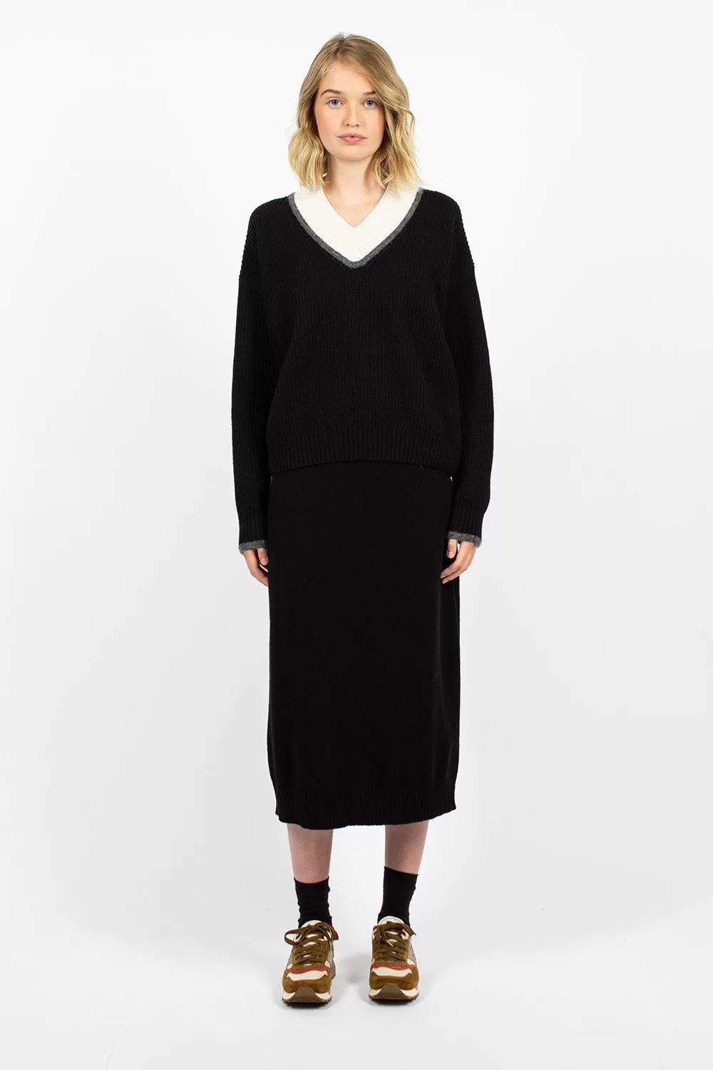 Ribbed Skirt Cashmere Blend